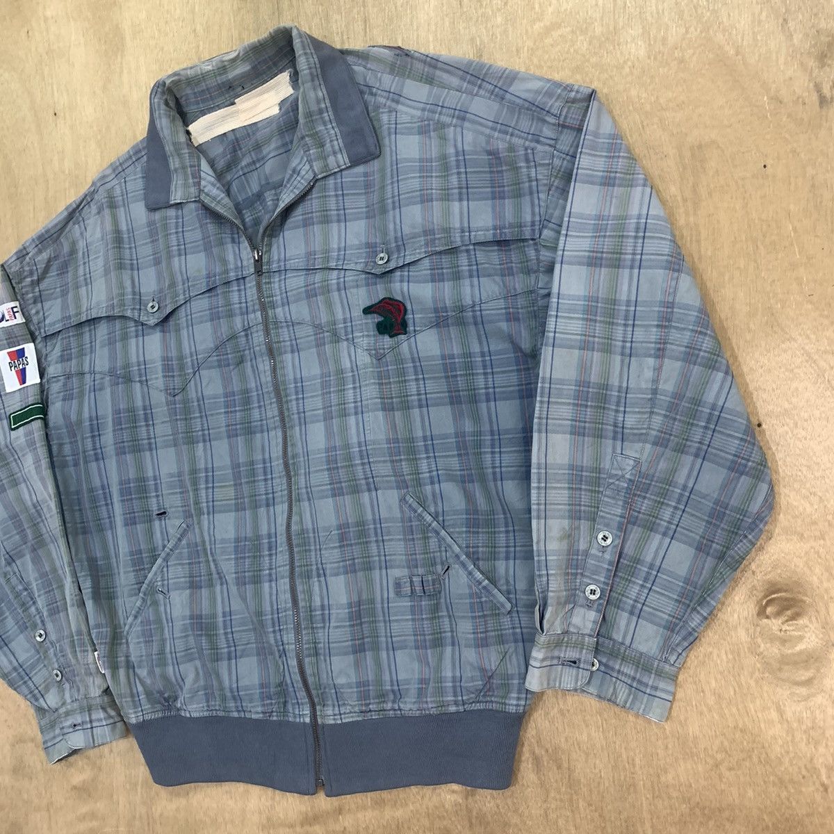 Flannel × Maniere De Vior VTG 80s PAPAS MANIERE DE HEMING Golf Tartan Flannel Jacket Size US L / EU 52-54 / 3 - 6 Thumbnail