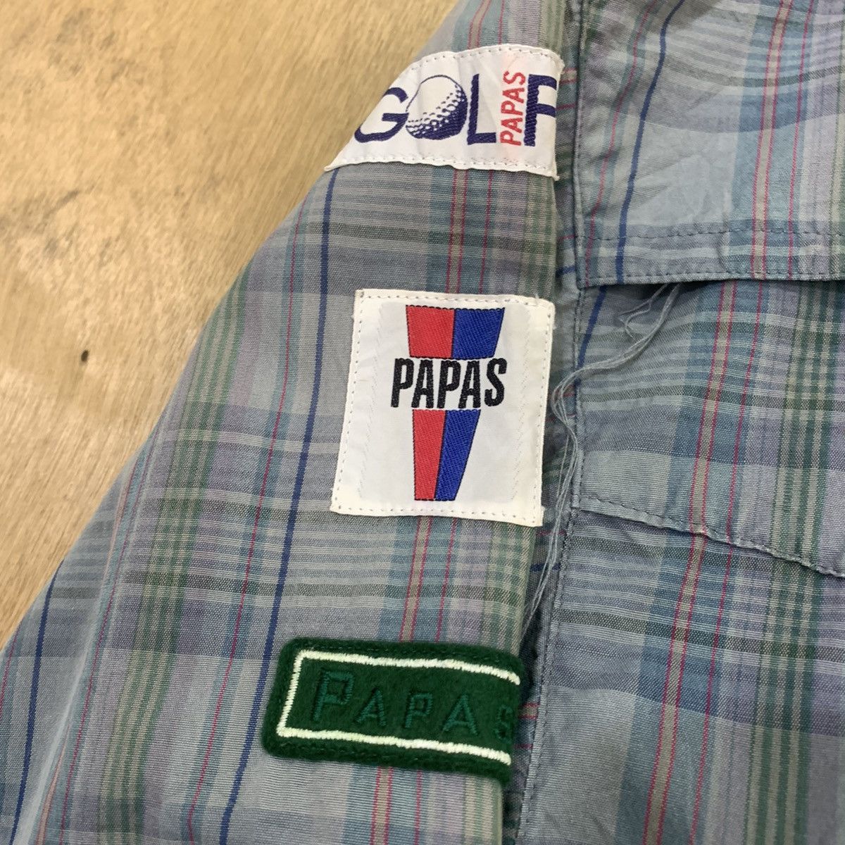 Flannel × Maniere De Vior VTG 80s PAPAS MANIERE DE HEMING Golf Tartan Flannel Jacket Size US L / EU 52-54 / 3 - 7 Thumbnail