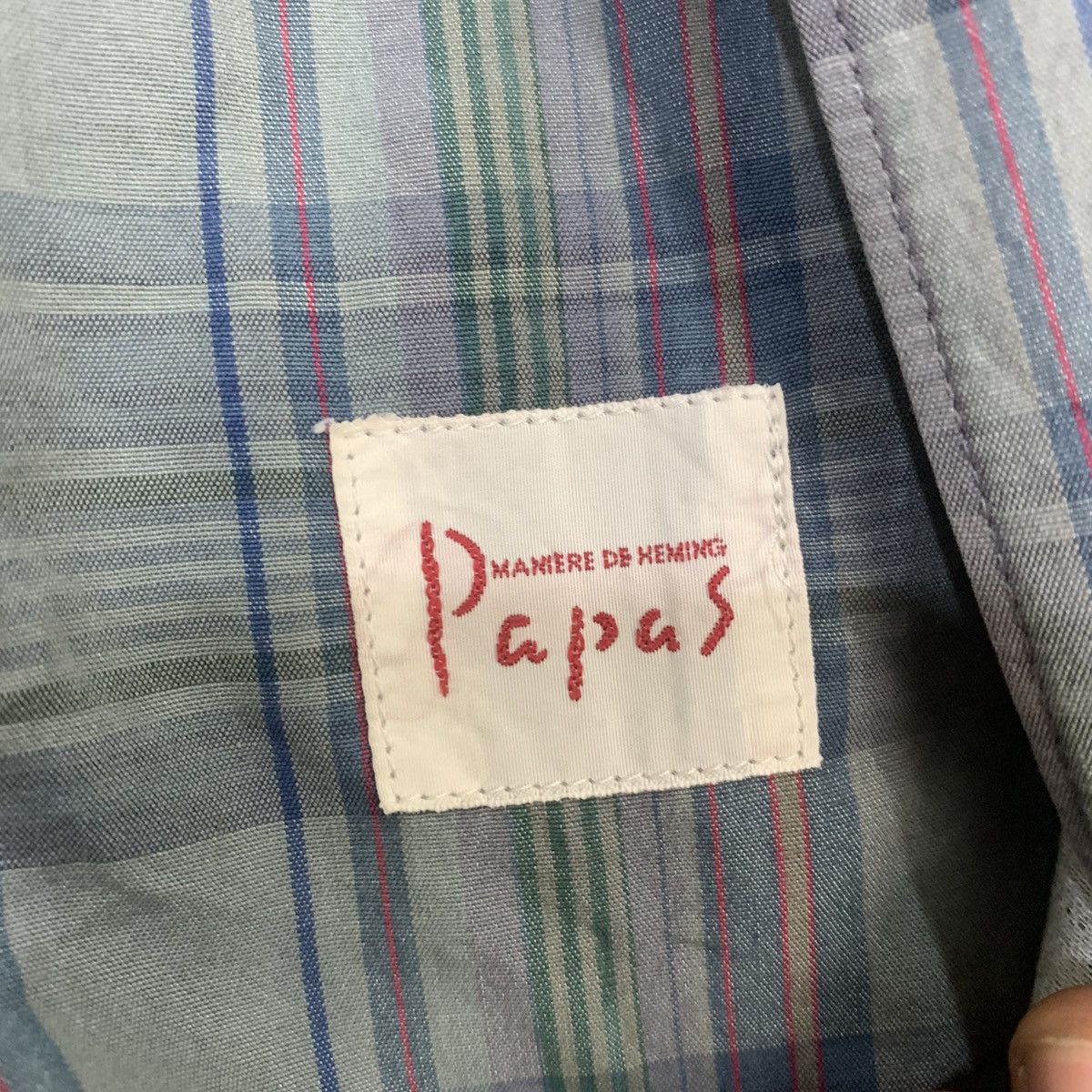 Flannel × Maniere De Vior VTG 80s PAPAS MANIERE DE HEMING Golf Tartan Flannel Jacket Size US L / EU 52-54 / 3 - 23 Thumbnail
