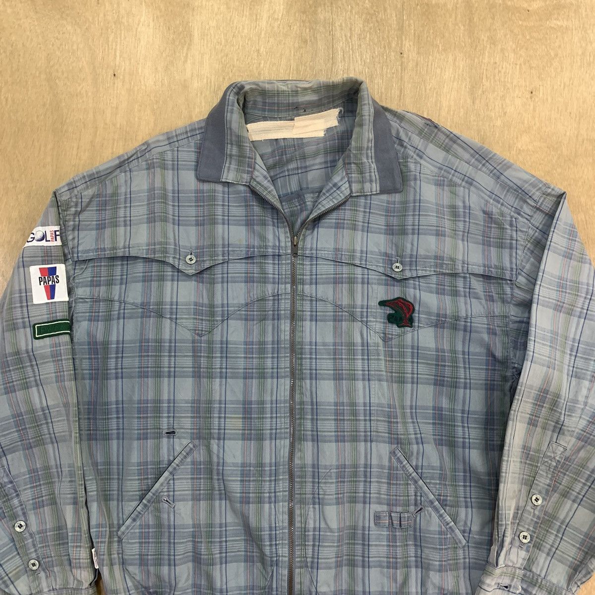 Flannel × Maniere De Vior VTG 80s PAPAS MANIERE DE HEMING Golf Tartan Flannel Jacket Size US L / EU 52-54 / 3 - 3 Thumbnail