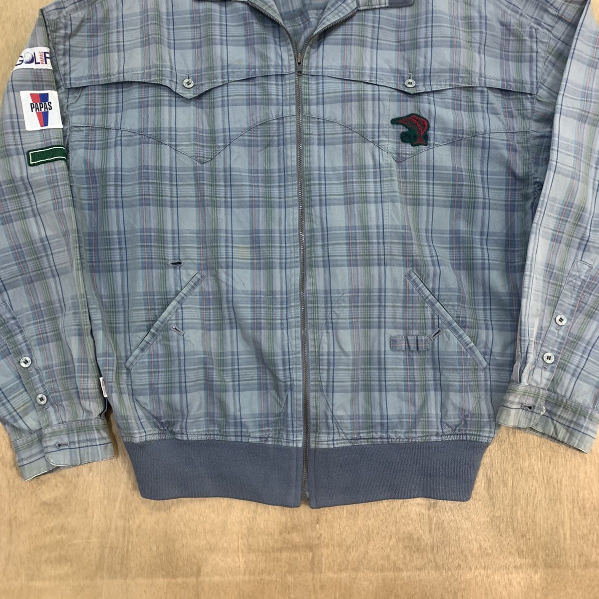 Flannel × Maniere De Vior VTG 80s PAPAS MANIERE DE HEMING Golf Tartan Flannel Jacket Size US L / EU 52-54 / 3 - 4 Thumbnail