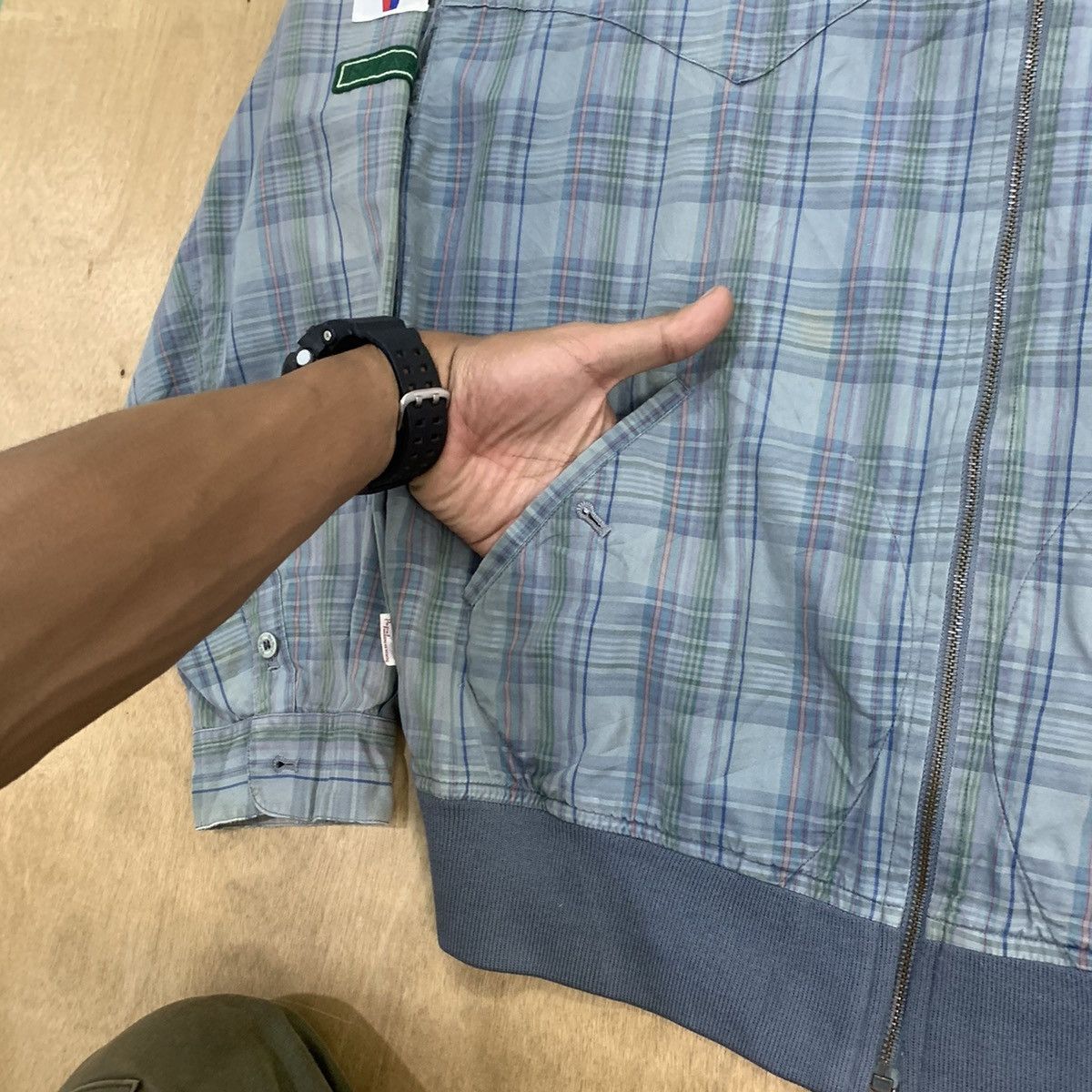Flannel × Maniere De Vior VTG 80s PAPAS MANIERE DE HEMING Golf Tartan Flannel Jacket Size US L / EU 52-54 / 3 - 14 Thumbnail