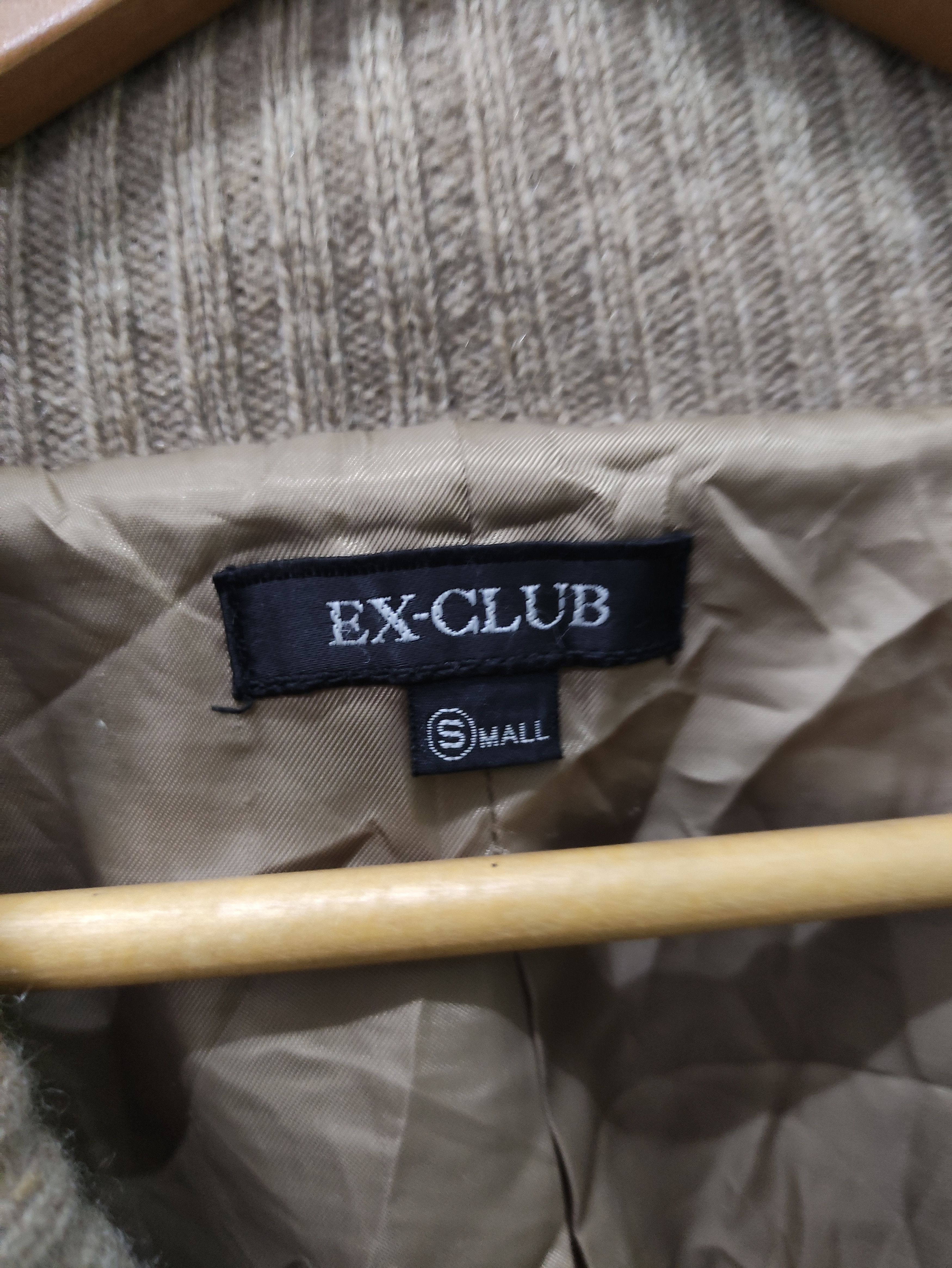 Japanese Brand Ex-Club Shawl Collar Wool Knit Cardigan Size US S / EU 44-46 / 1 - 6 Thumbnail