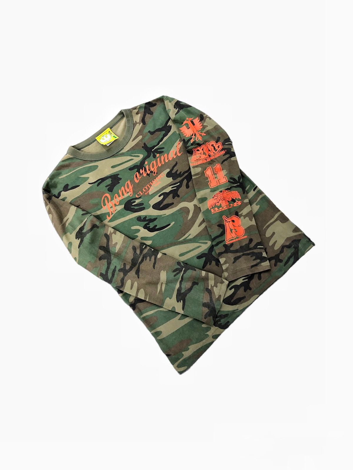 image of 20471120 x Beauty Beast Late 90's Bong Original Clothing Camo Long Sleeve, Men's (Size Medium)