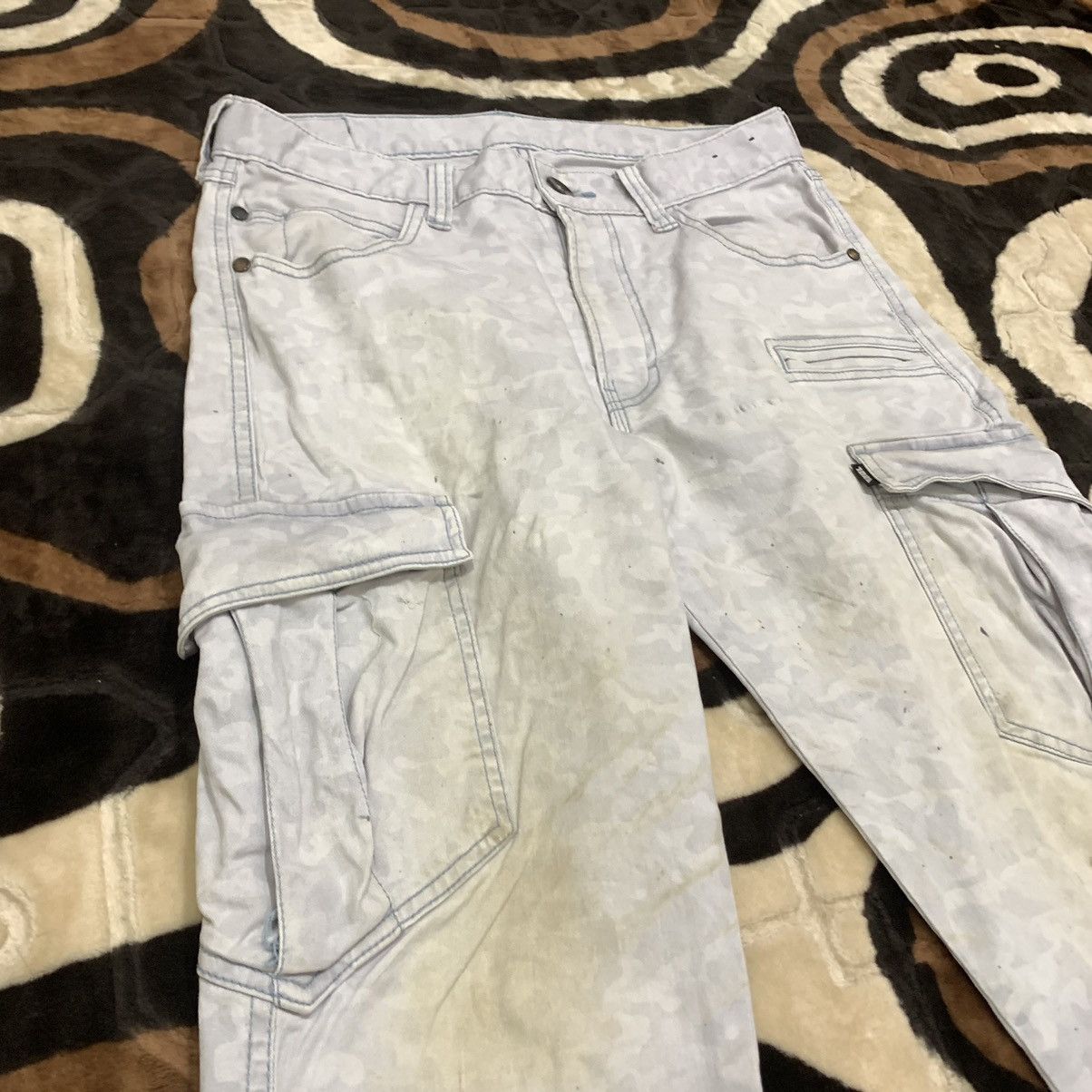 Japanese Brand TORA Austria Camo Fullprint Multipocket Utility Cargo Pant Size US 31 - 6 Thumbnail