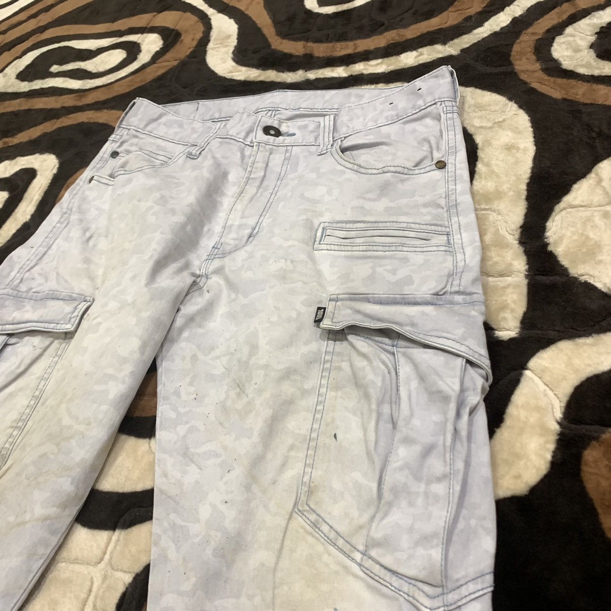 Japanese Brand TORA Austria Camo Fullprint Multipocket Utility Cargo Pant Size US 31 - 7 Thumbnail