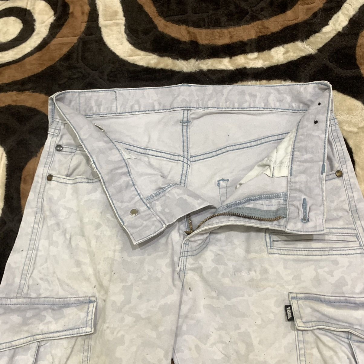 Japanese Brand TORA Austria Camo Fullprint Multipocket Utility Cargo Pant Size US 31 - 16 Thumbnail