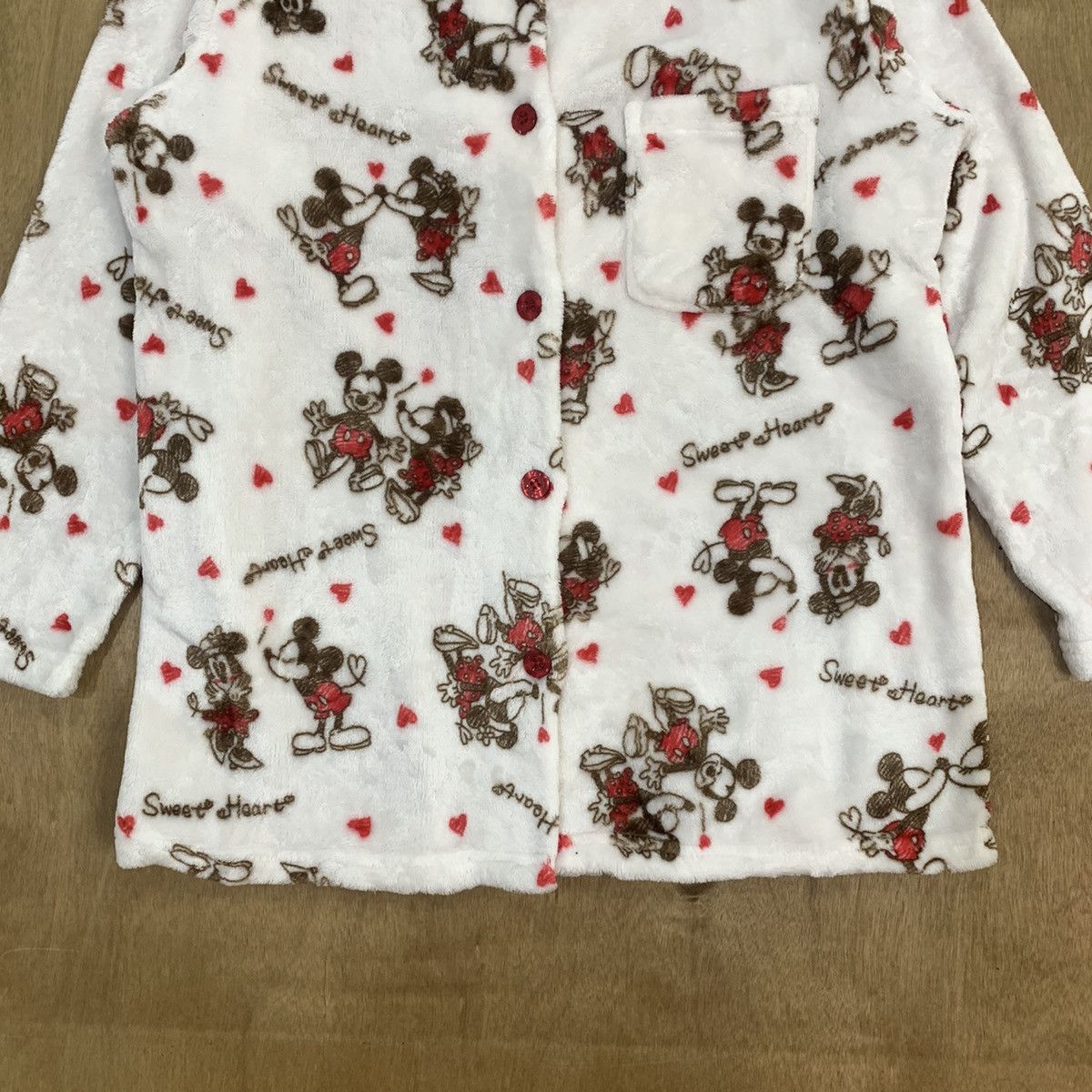 Disney × Mickey Mouse × Velvet DISNEY MICKEY Fullprinted Monogram Fleece Sleepwear Jacket Size M / US 6-8 / IT 42-44 - 5 Thumbnail