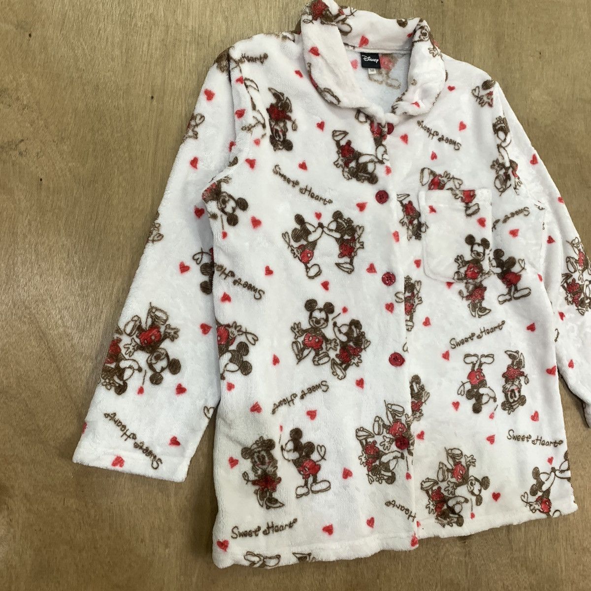 Disney × Mickey Mouse × Velvet DISNEY MICKEY Fullprinted Monogram Fleece Sleepwear Jacket Size M / US 6-8 / IT 42-44 - 6 Thumbnail
