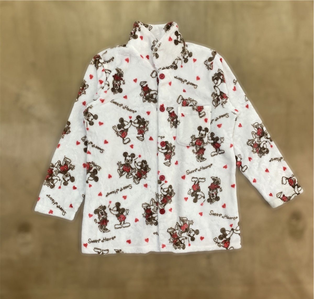 Disney × Mickey Mouse × Velvet DISNEY MICKEY Fullprinted Monogram Fleece Sleepwear Jacket Size M / US 6-8 / IT 42-44 - 3 Thumbnail