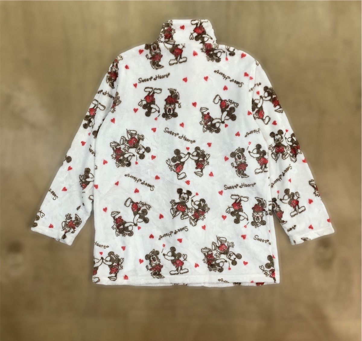 Disney × Mickey Mouse × Velvet DISNEY MICKEY Fullprinted Monogram Fleece Sleepwear Jacket Size M / US 6-8 / IT 42-44 - 2 Thumbnail