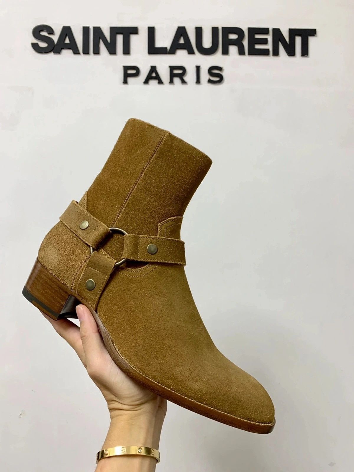 16SS Hedi Ver Nut Suede Wyatt Harness Boots Sz40 & 41