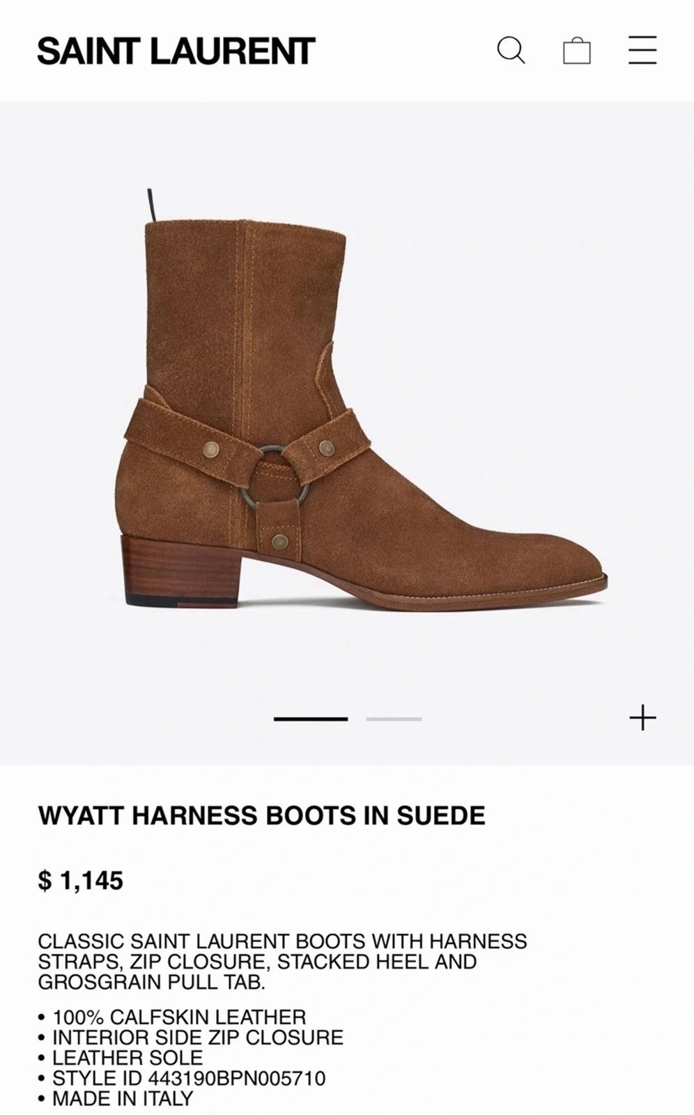 Hedi Slimane × Saint Laurent Paris 16SS Hedi Ver Nut Suede Wyatt Harness Boots Sz40 & 41 Size US 7 / EU 40 - 9 Thumbnail