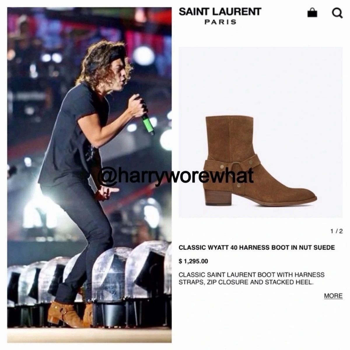 Hedi Slimane × Saint Laurent Paris 16SS Hedi Ver Nut Suede Wyatt Harness Boots Sz40 & 41 Size US 7 / EU 40 - 15 Thumbnail