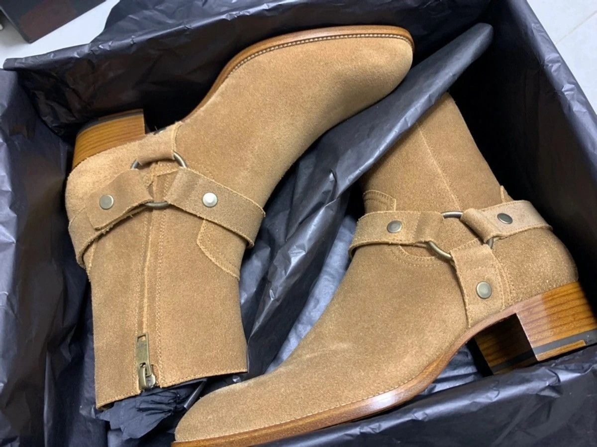 Hedi Slimane × Saint Laurent Paris 16SS Hedi Ver Nut Suede Wyatt Harness Boots Sz40 & 41 Size US 7 / EU 40 - 4 Thumbnail