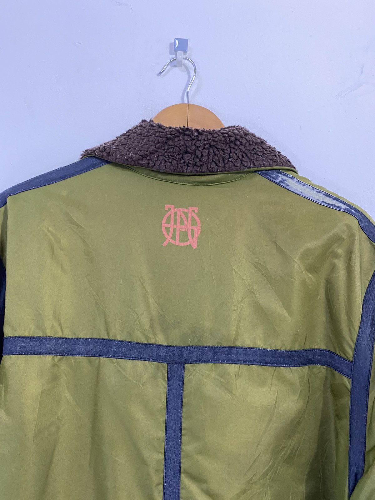Jean Paul Gaultier JPG Green Military Bomber Jacket Style Fleece inside A/W03 Size US M / EU 48-50 / 2 - 4 Thumbnail