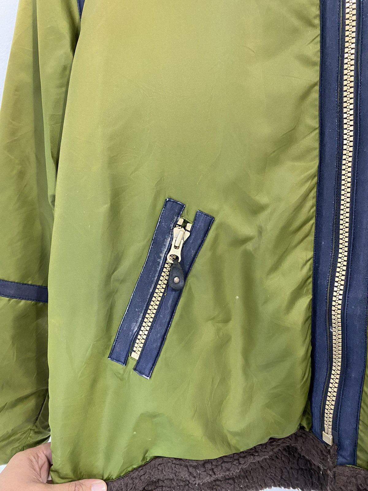 Jean Paul Gaultier JPG Green Military Bomber Jacket Style Fleece inside A/W03 Size US M / EU 48-50 / 2 - 7 Thumbnail
