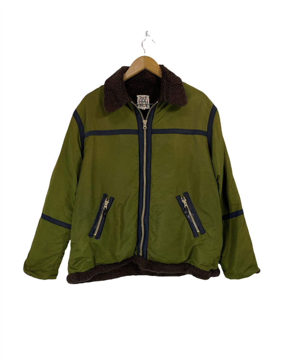 Jean Paul Gaultier JPG Green Military Bomber Jacket Style Fleece inside A/W03 Size US M / EU 48-50 / 2 - 1 Thumbnail