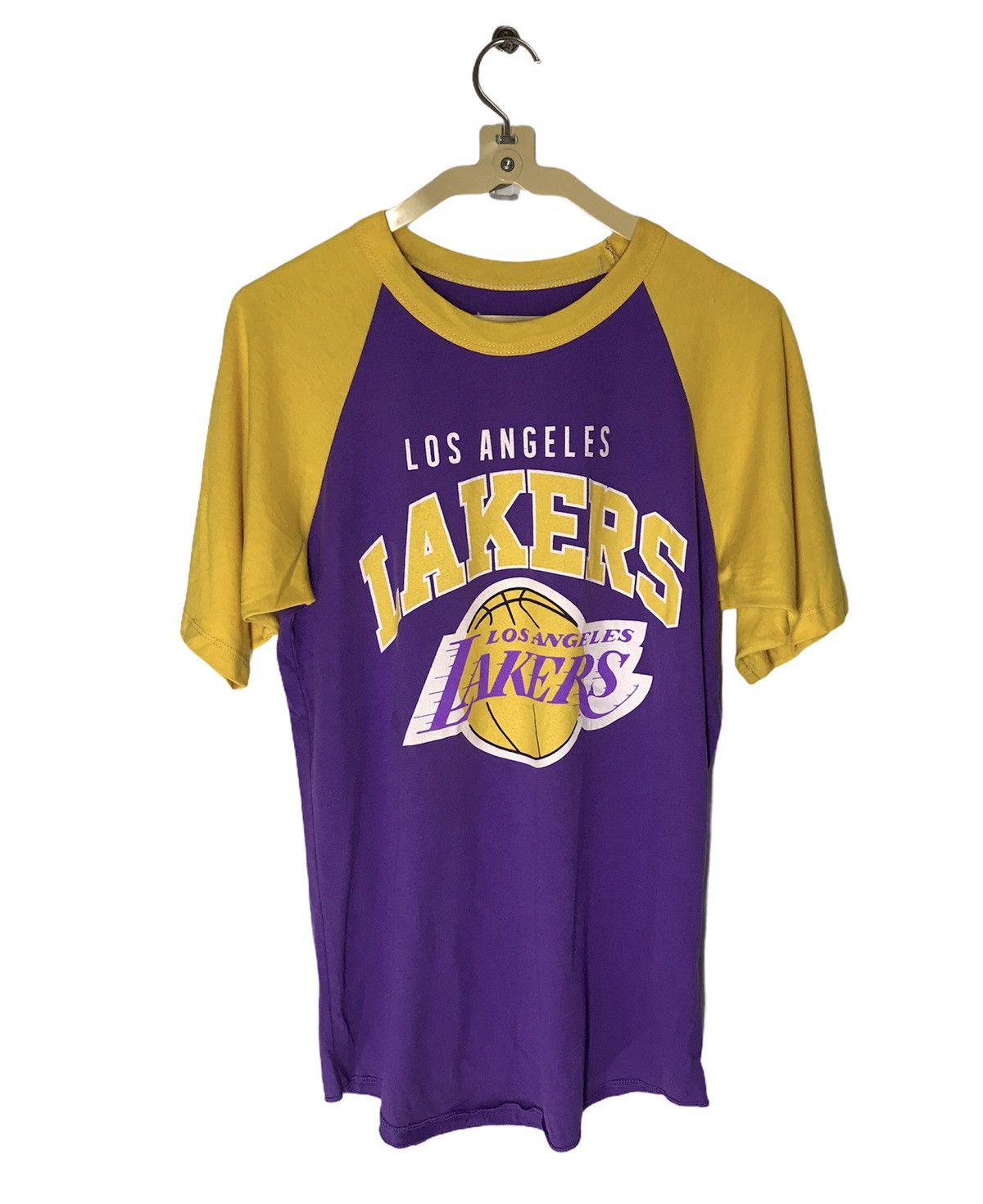 NBA L.A lakers ranglan tee made in usa Size US M / EU 48-50 / 2 - 1 Thumbnail