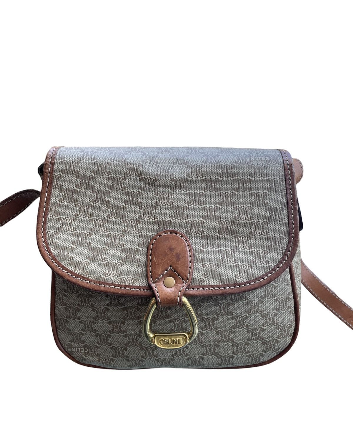 Celine × Designer × Vintage Celine Paris Vintage 90’s M09 Macadam Shoulder Bag Size ONE SIZE - 1 Thumbnail