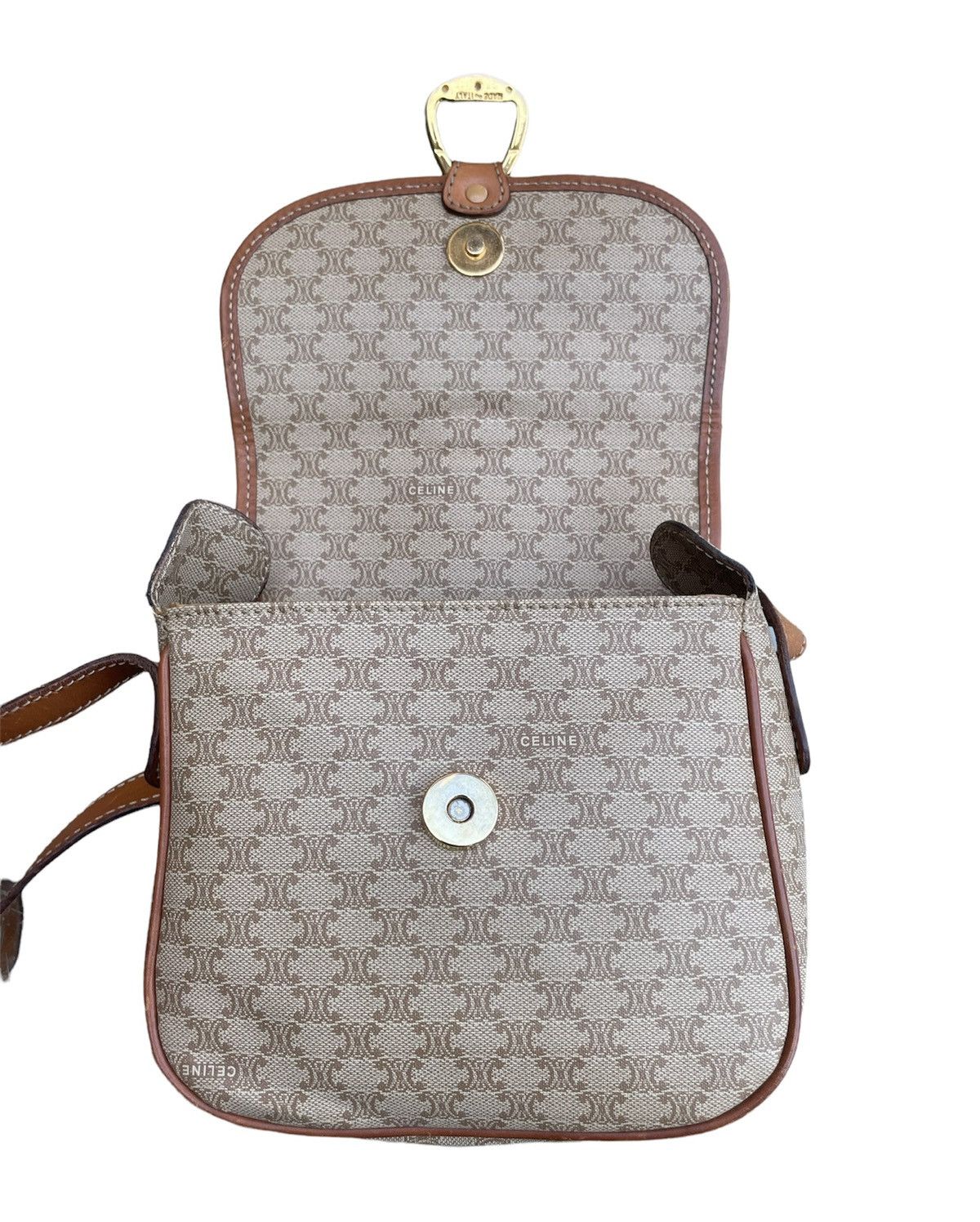 Celine × Designer × Vintage Celine Paris Vintage 90’s M09 Macadam Shoulder Bag Size ONE SIZE - 9 Thumbnail