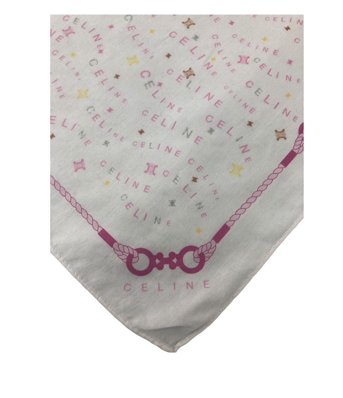 Celine × Vintage Celine Paris Handkerchief Pocket Square Monogram Design Size ONE SIZE - 1 Thumbnail