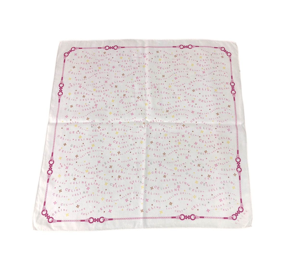 Celine × Vintage Celine Paris Handkerchief Pocket Square Monogram Design Size ONE SIZE - 4 Thumbnail