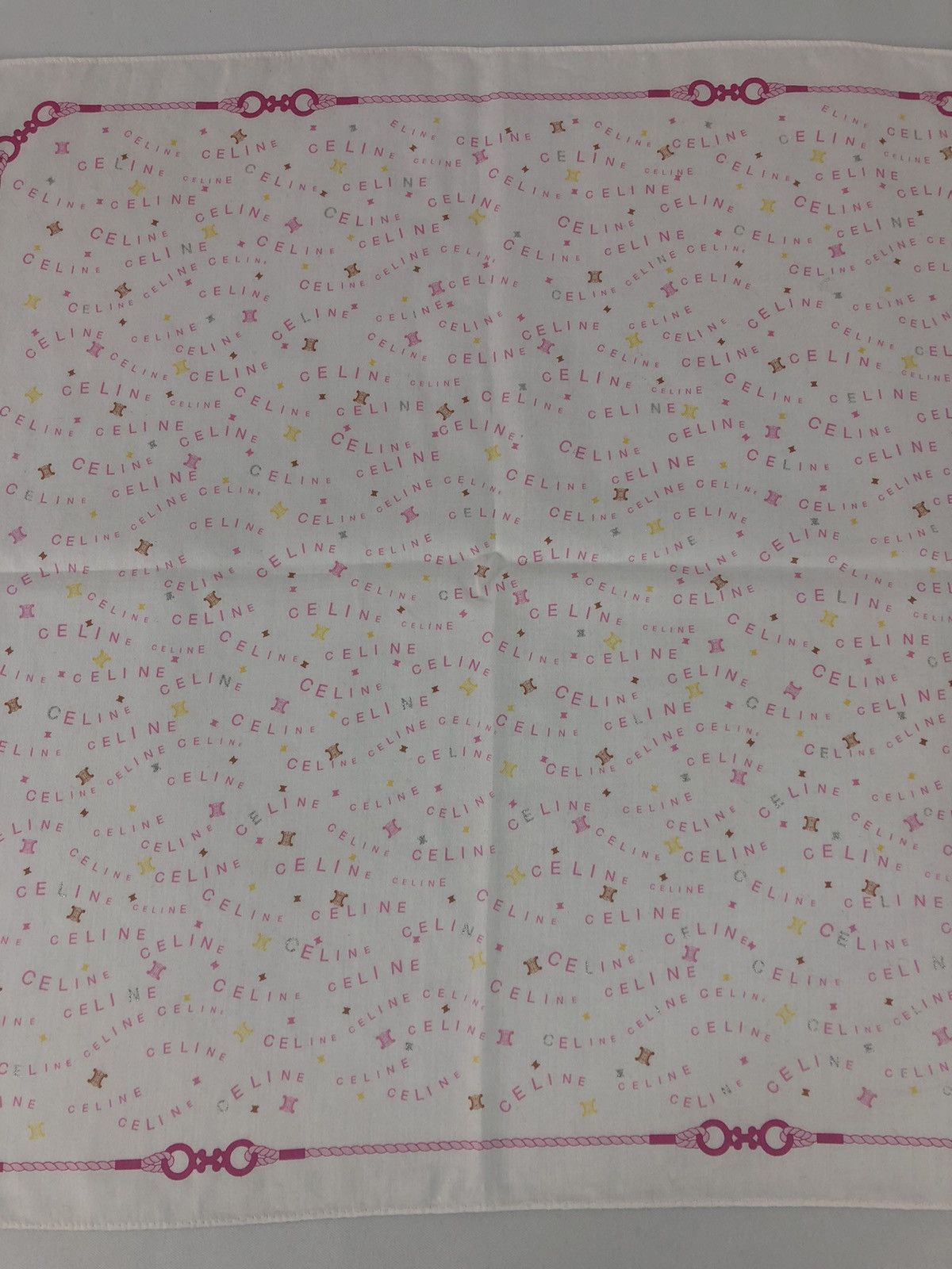 Celine × Vintage Celine Paris Handkerchief Pocket Square Monogram Design Size ONE SIZE - 5 Thumbnail