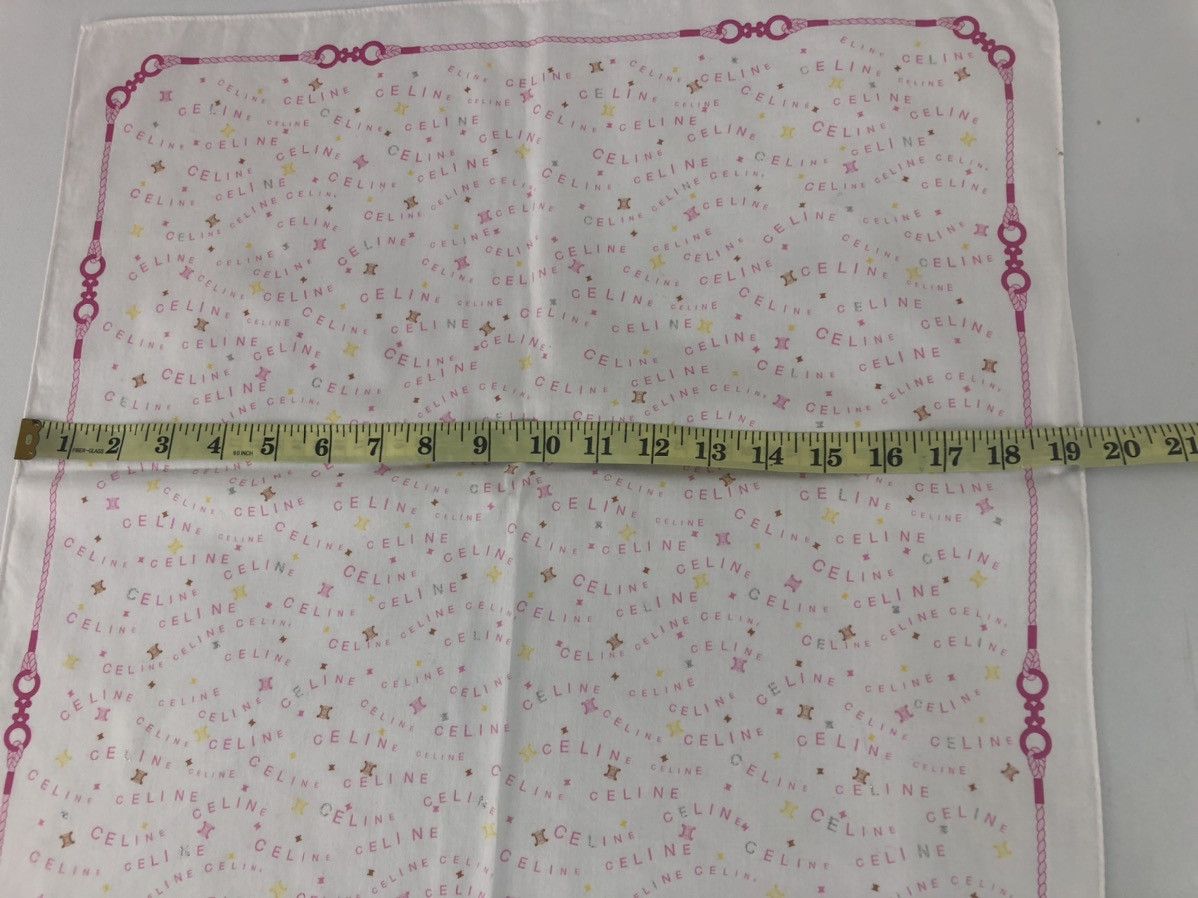 Celine × Vintage Celine Paris Handkerchief Pocket Square Monogram Design Size ONE SIZE - 6 Thumbnail