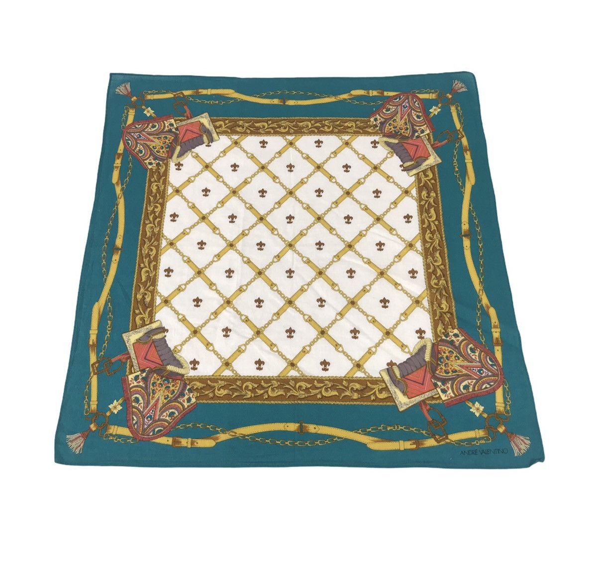 Valentino × Vintage Vintage Andre Valentino Baroque Design Ovp Handkerchief Size ONE SIZE - 2 Thumbnail