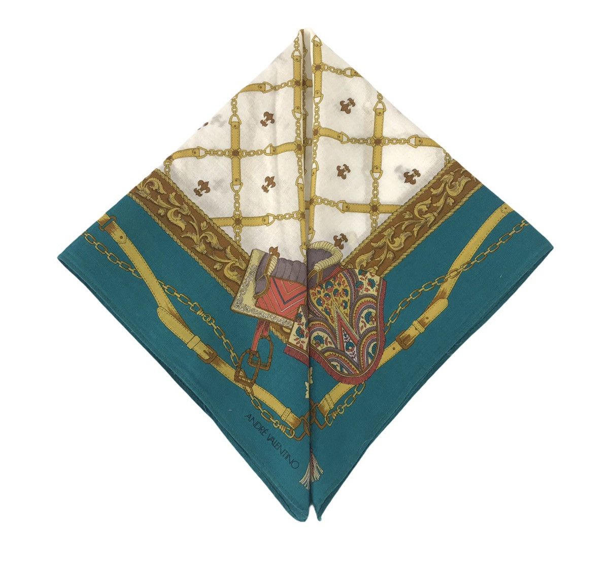 Valentino × Vintage Vintage Andre Valentino Baroque Design Ovp Handkerchief Size ONE SIZE - 1 Thumbnail