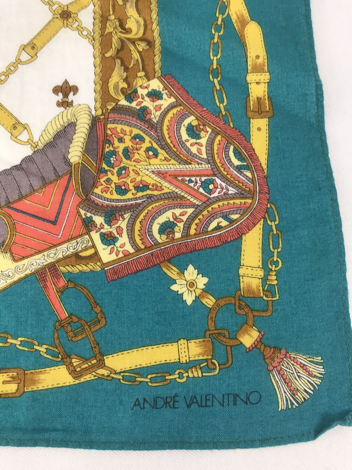 Valentino × Vintage Vintage Andre Valentino Baroque Design Ovp Handkerchief Size ONE SIZE - 3 Thumbnail