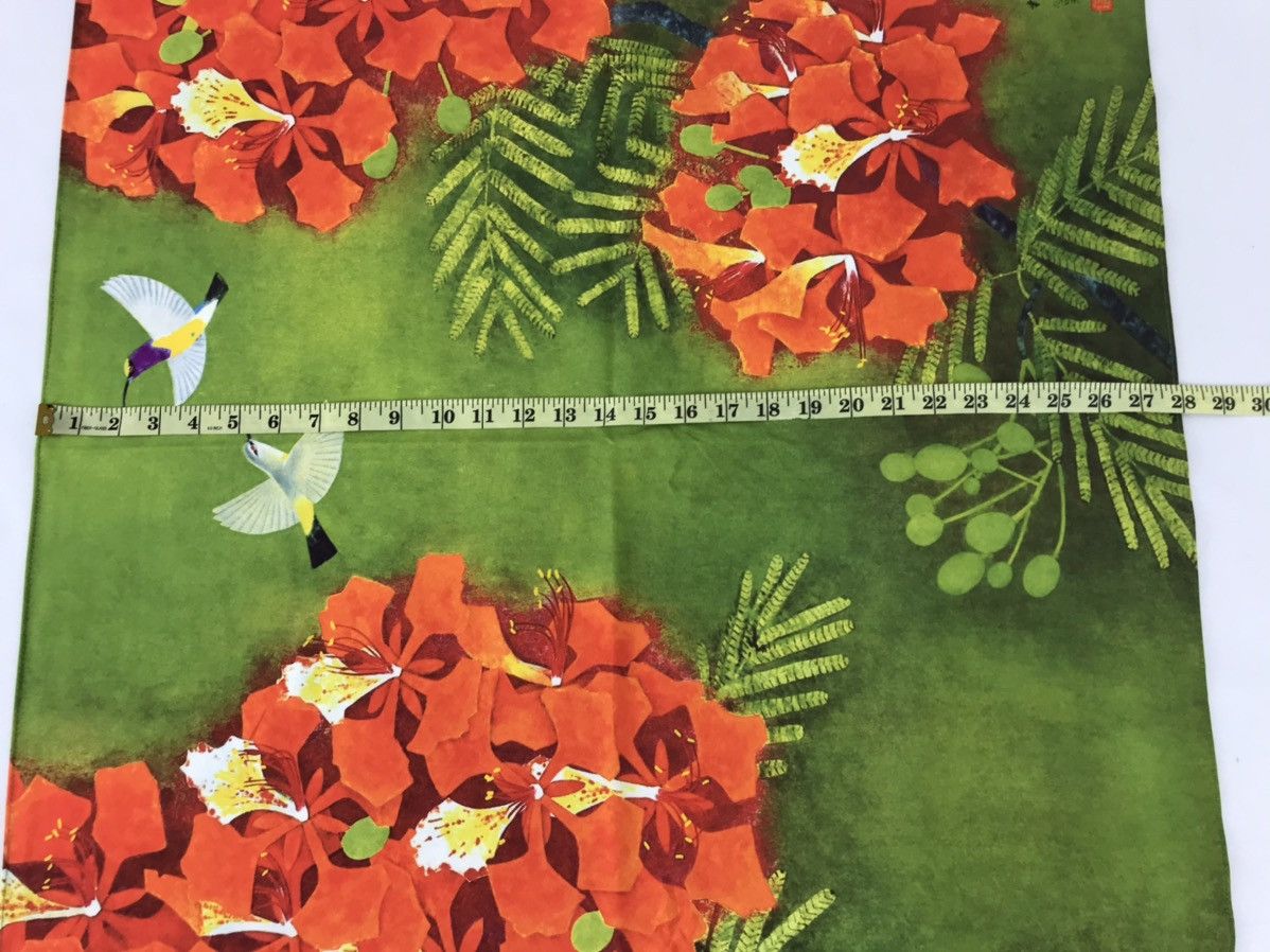 Other × Vintage Vintage 90s Handkerchief Pocket Square Silk Scarf Floral Size ONE SIZE - 5 Thumbnail