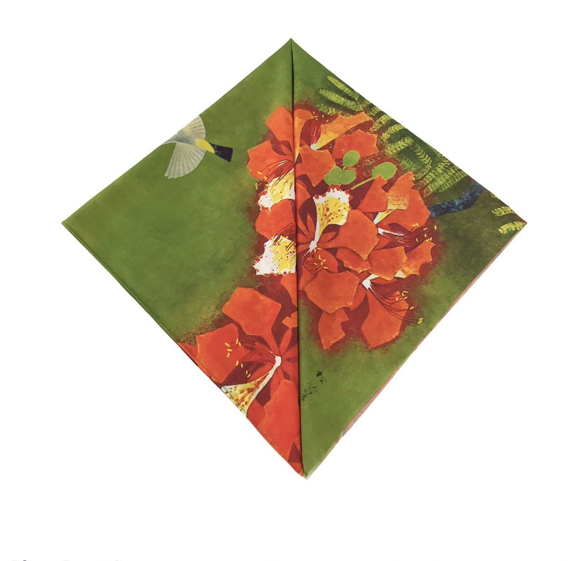Other × Vintage Vintage 90s Handkerchief Pocket Square Silk Scarf Floral Size ONE SIZE - 1 Thumbnail