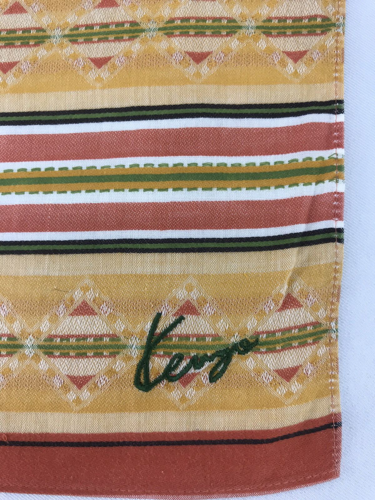Designer × Kenzo Vintage Kenzo Handkerchief Pocket Square Abstract Striped Size ONE SIZE - 3 Thumbnail