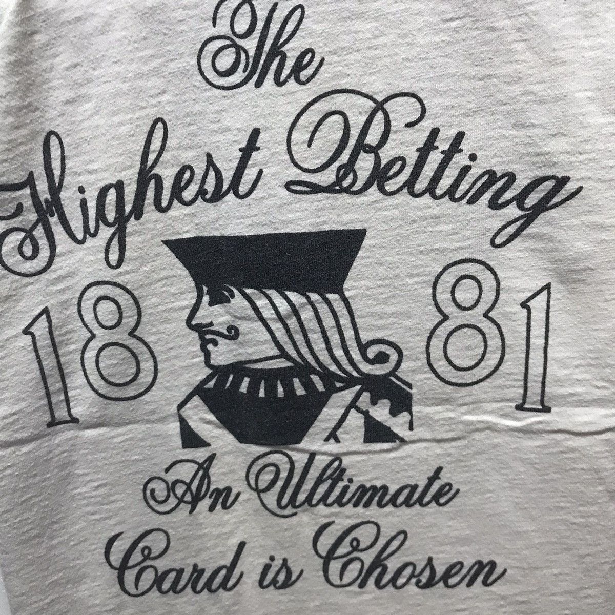 King × Vintage Vintage Art King Card Shirt Spellout The Highest Betting Size US S / EU 44-46 / 1 - 5 Thumbnail