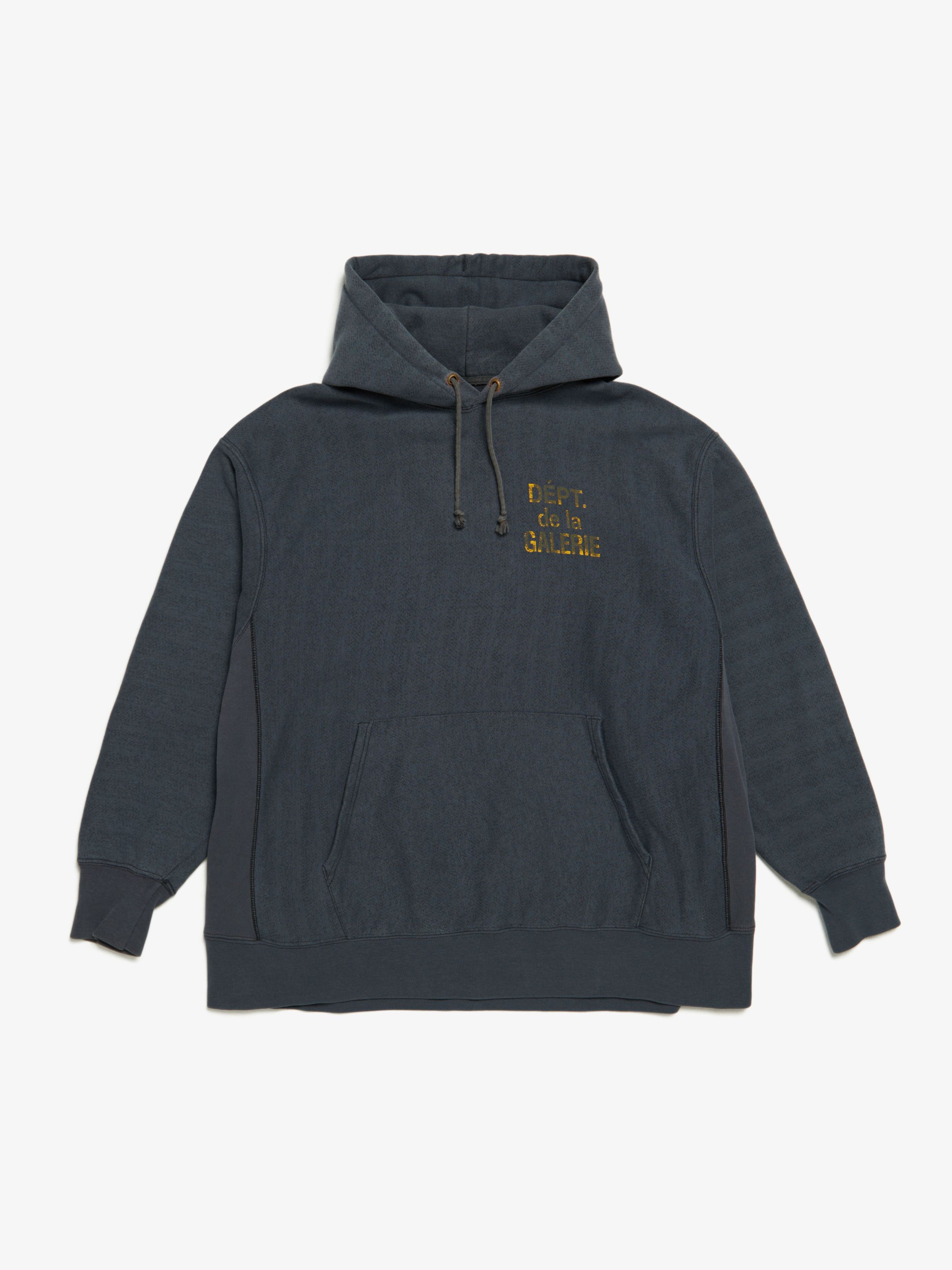 Pre-owned Gallery Dept. Navy Logo Detailed Heavy Cotton Hoodie