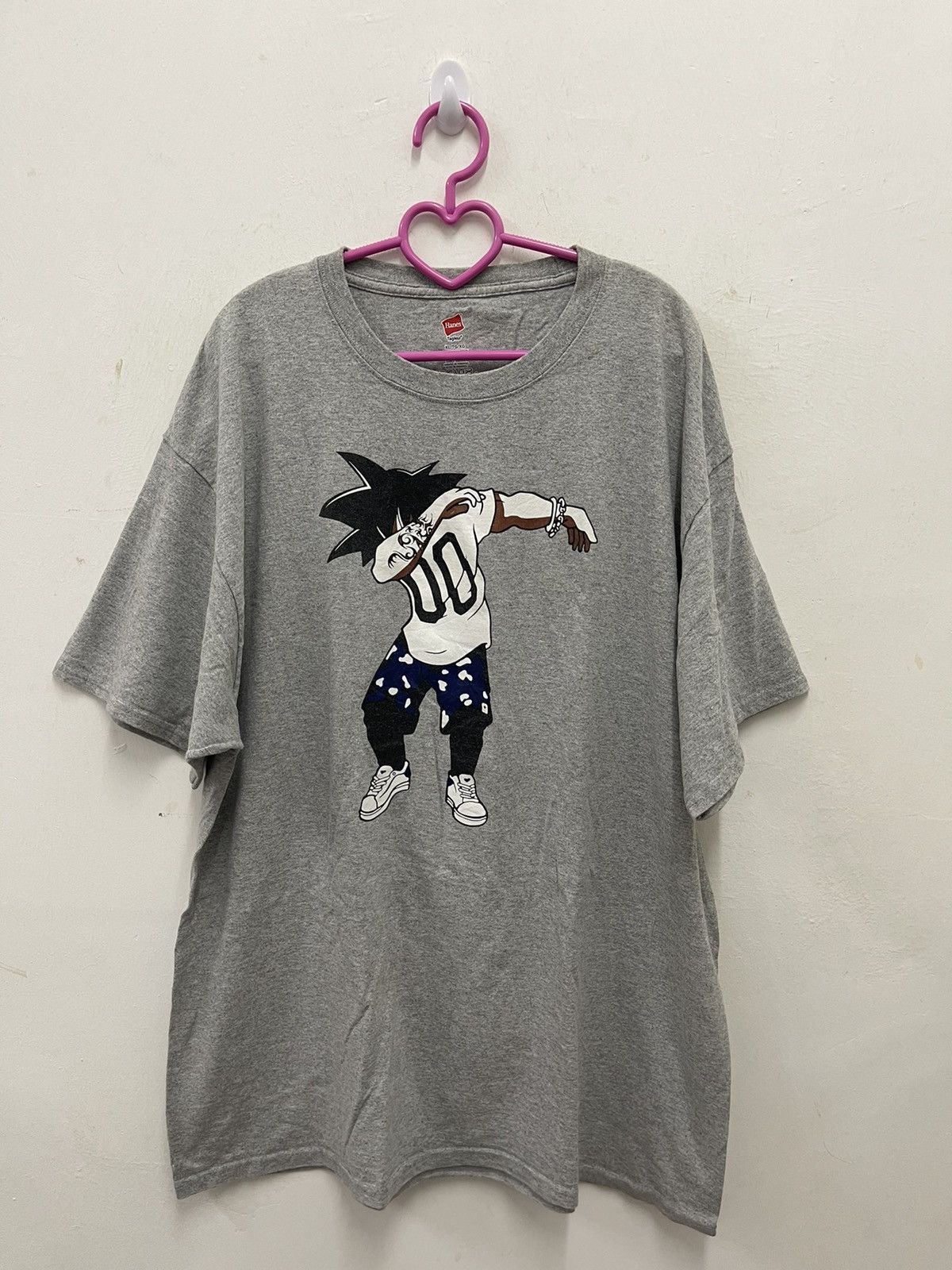 Image of Anima Son Goku Dragon Ball Z Shirt in Grey, Men's (Size XL)