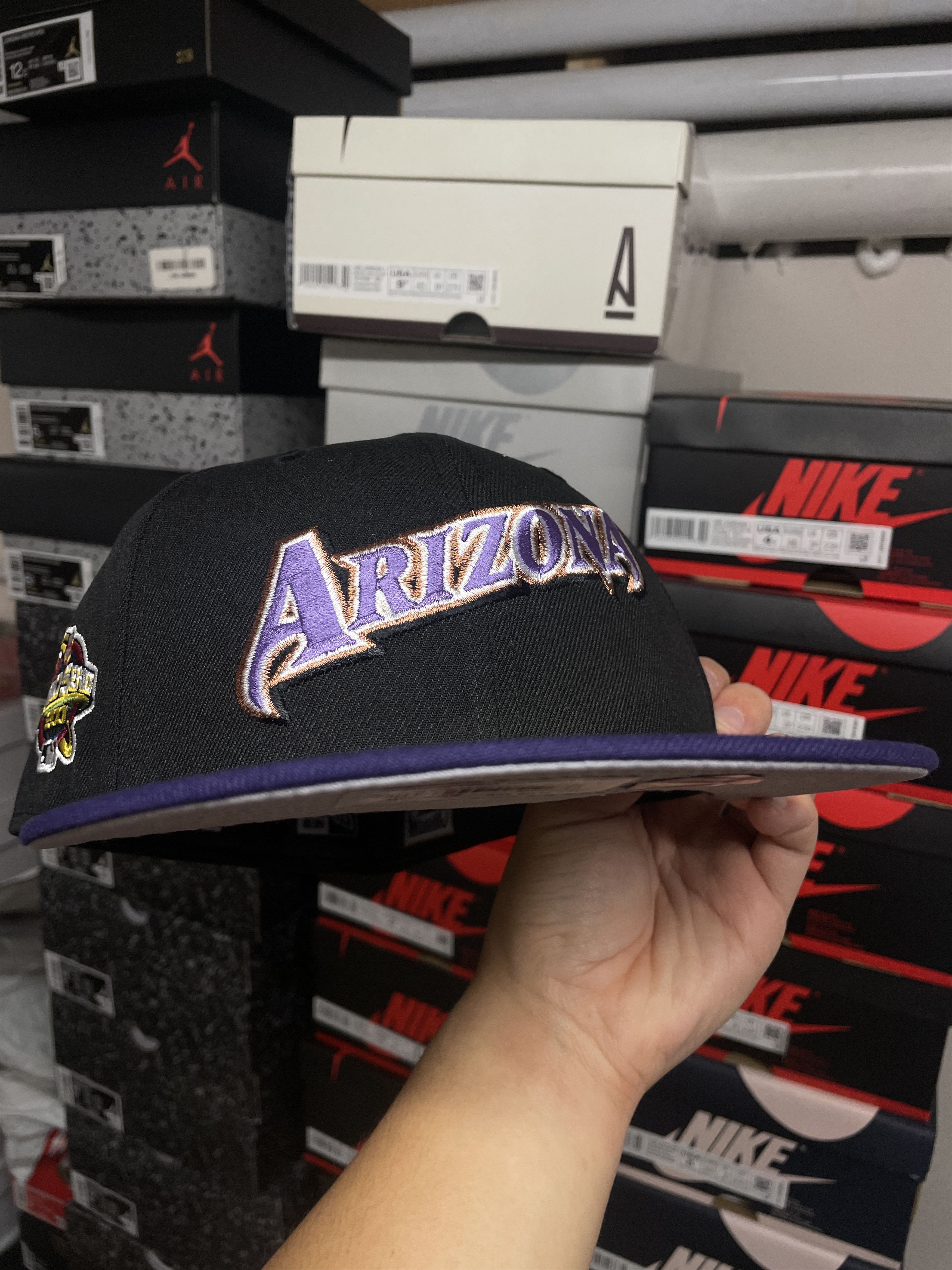 Hat Club × MLB × New Era 7 1/4 Hatclub Script Wordmark Arizona Diamondbacks Black WS Size ONE SIZE - 7 Thumbnail