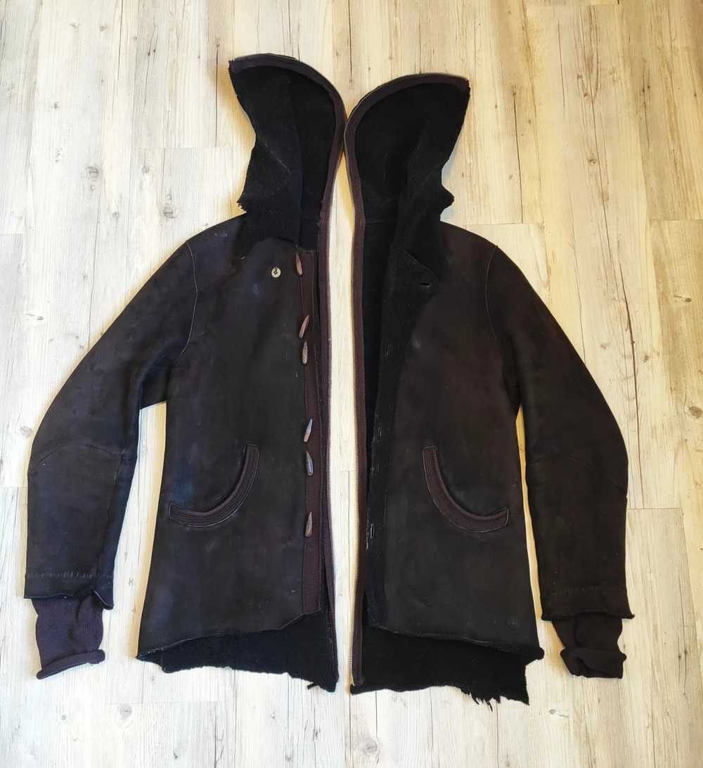 image of Dioniso Grail! Viking Shearling Coat.like Rick Owens Or Julius in Dark Brown, Men's (Size Medium)