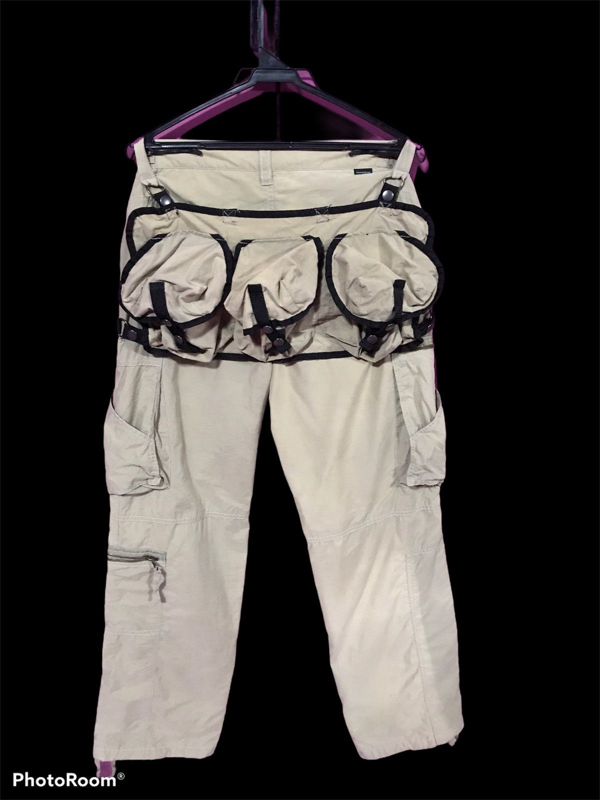 Massimo Osti MOSSIMO CREAM TACTICAL MULTIPOCKET CARGO PANTS JAPAN Size US 31 - 1 Thumbnail