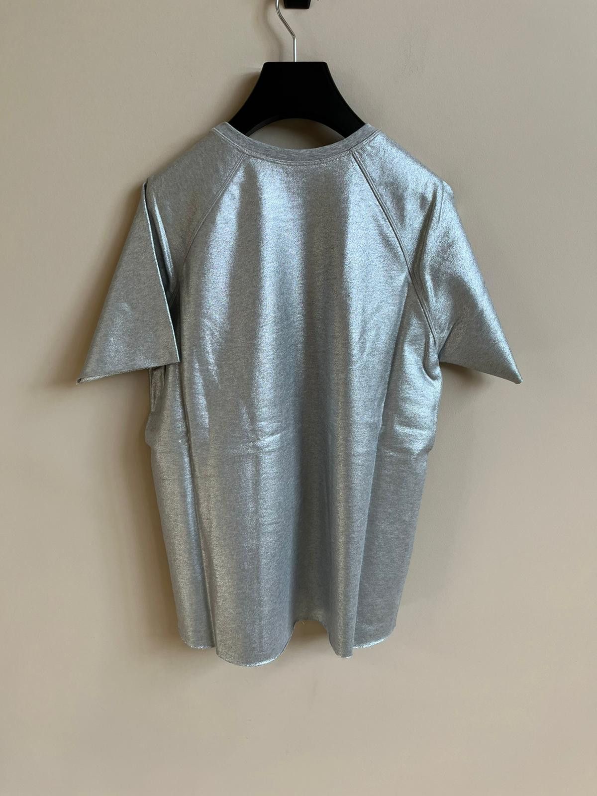 Balmain Metallic Raglan Tee in Silver Color Size US S / EU 44-46 / 1 - 10 Thumbnail