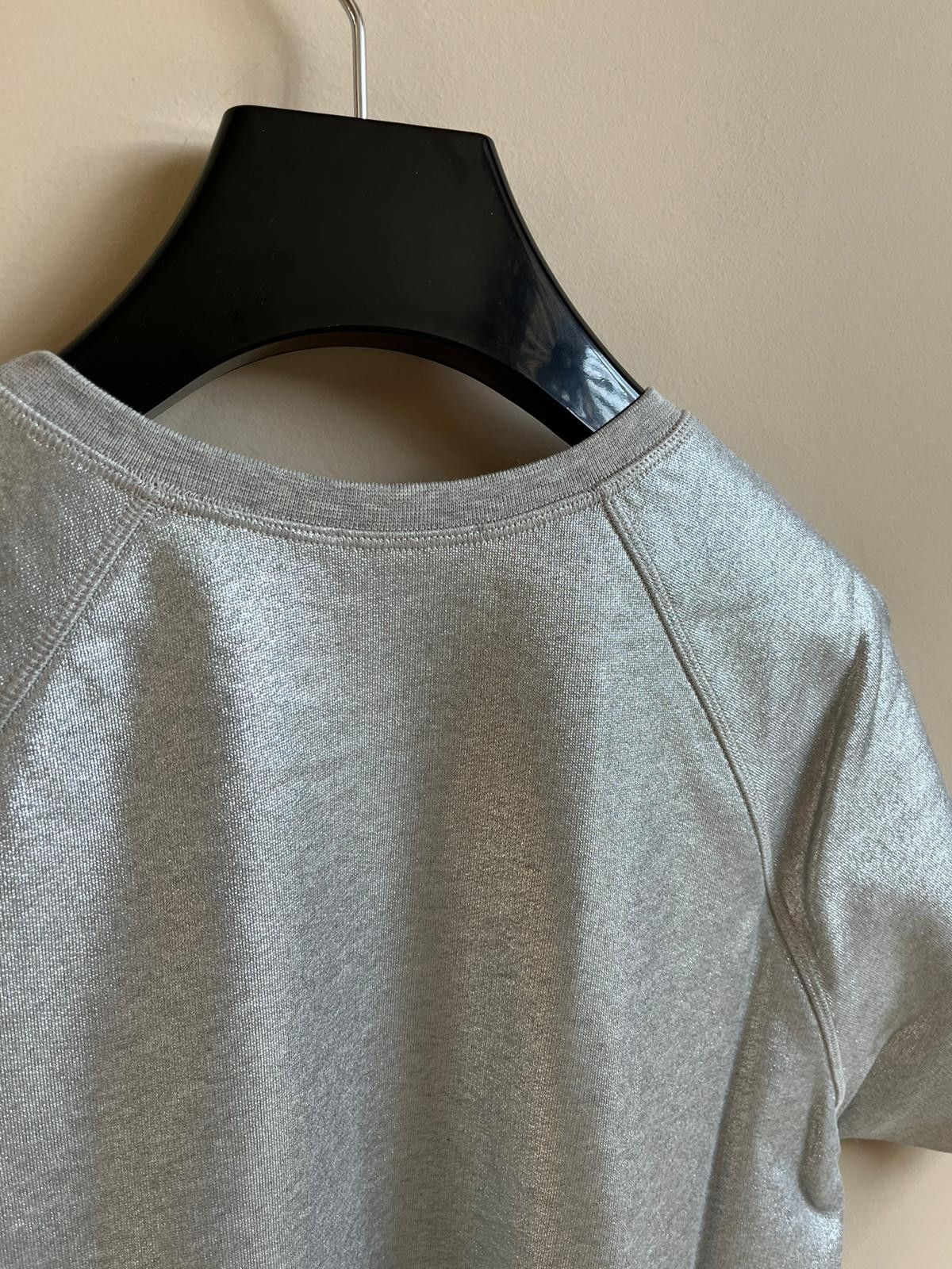 Balmain Metallic Raglan Tee in Silver Color Size US S / EU 44-46 / 1 - 12 Thumbnail
