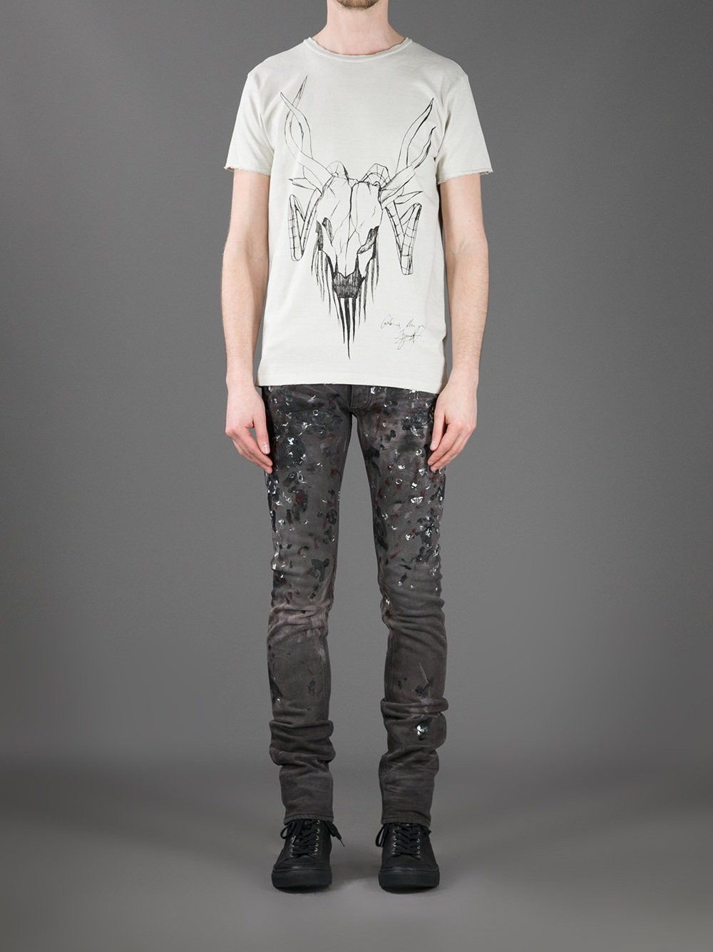 Fagassent Toshiki Aoki SS20 Paint Splatter Jesus Cut Size US 33 - 8 Thumbnail