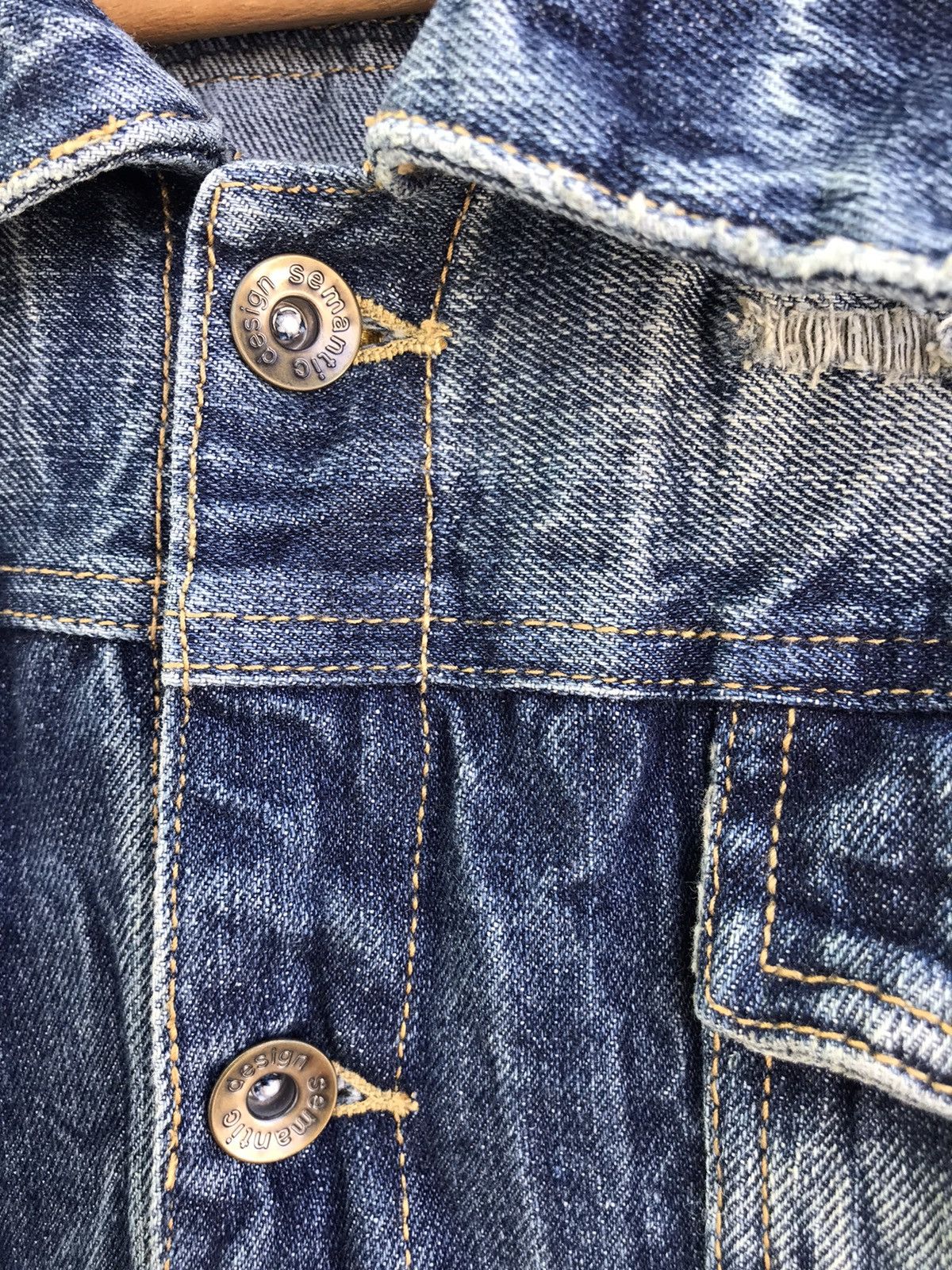 Japanese Brand Japanese Semantic Design Blue Stonewashed Denim Jacket Size US M / EU 48-50 / 2 - 3 Thumbnail