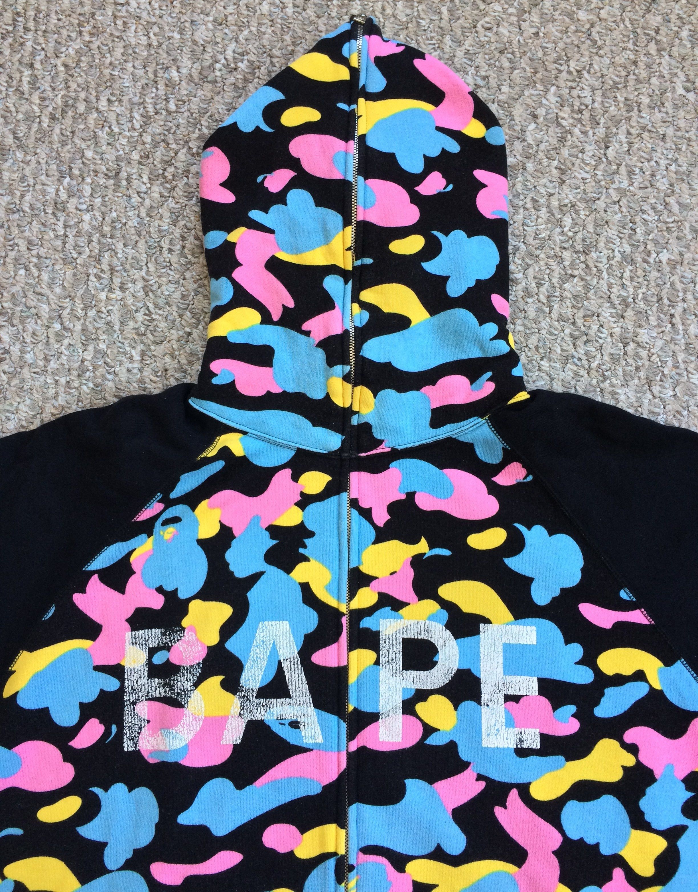 Bape OG Bape Cotton Candy Camo Full Zip Hoodie Size US L / EU 52-54 / 3 - 2 Thumbnail