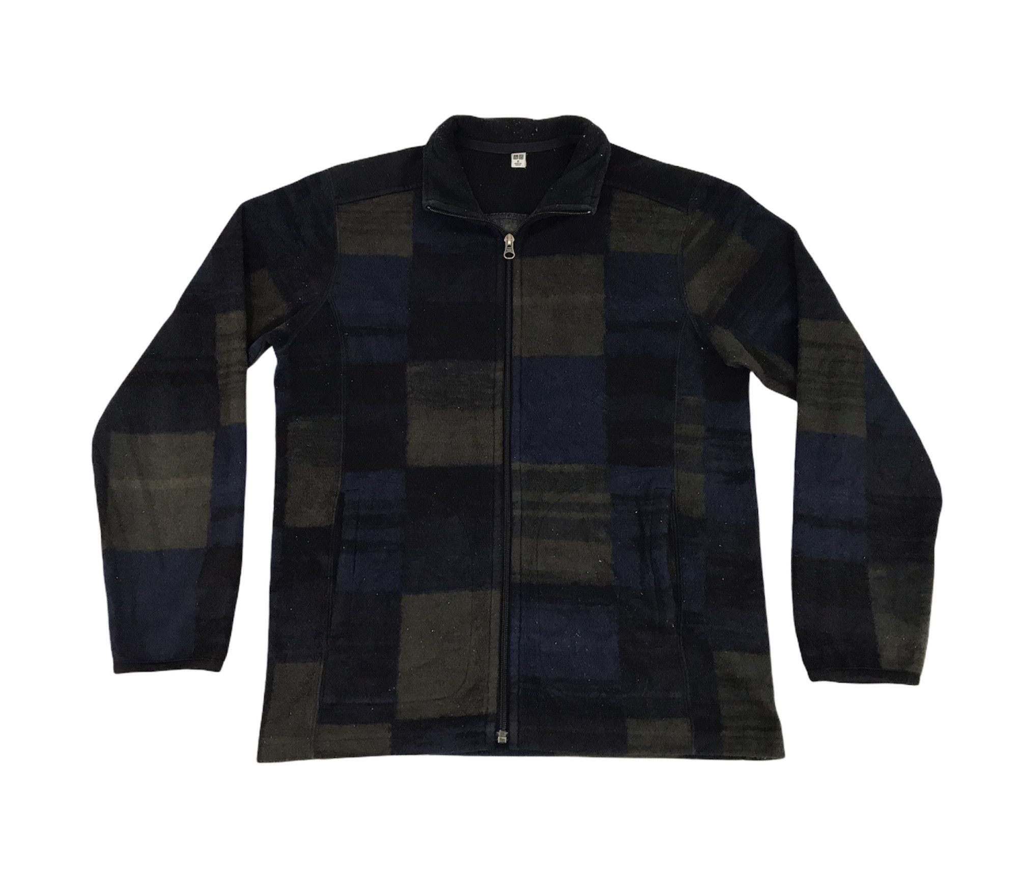 image of Hype Vintage Style Uniqlo Tartan Plaid Checked Fleece Sherpa, Men's (Size Medium)