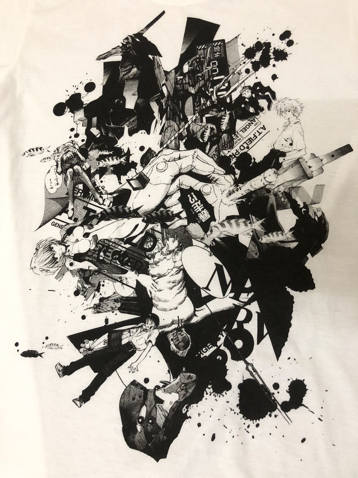 Anime Vtg Neon Genesis Evangelion "Peace on Earth" Shirt Size US M / EU 48-50 / 2 - 2 Thumbnail