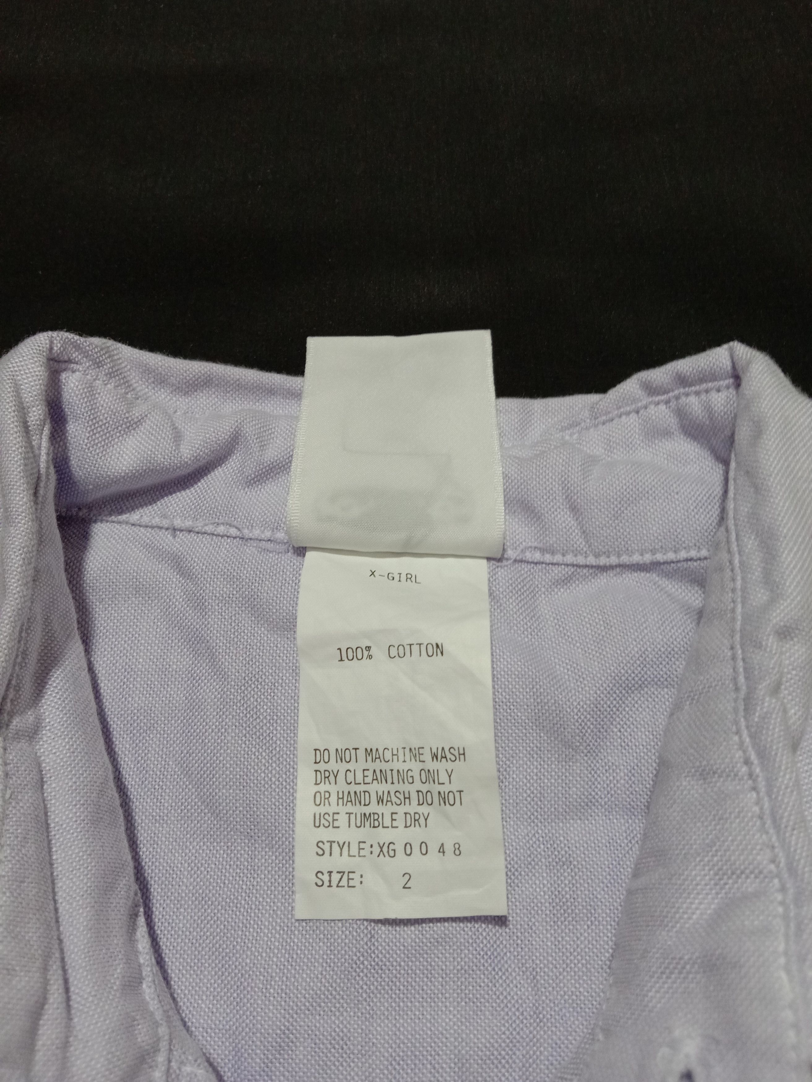 Japanese Brand X-girl Light Purple Button Down Shirt Flannel Size S / US 4 / IT 40 - 3 Thumbnail