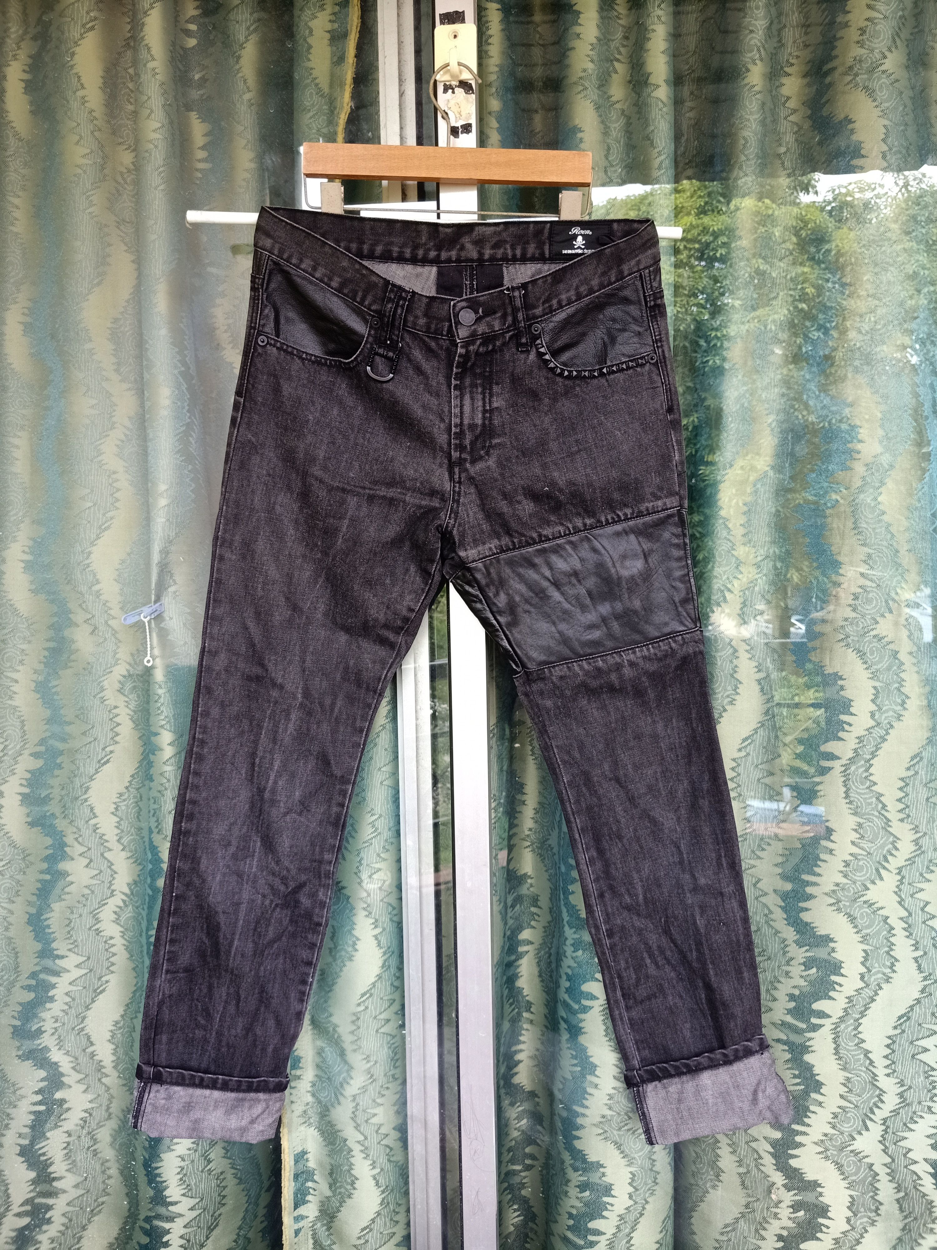 Japanese Brand Roen Japan X semantic Design Punk studed Skinny Jeans Size US 31 - 3 Thumbnail